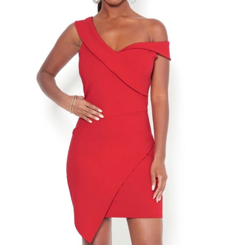 🆕 Bebe Asymmetric Knit Mini Dress